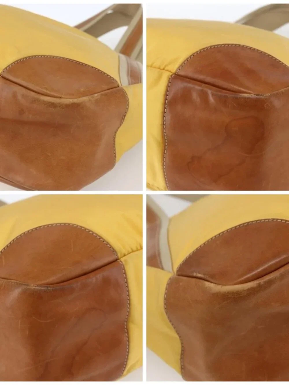 PRADA Tote Bag Nylon Yellow Silver Auth 166759 - Picture 16 of 16